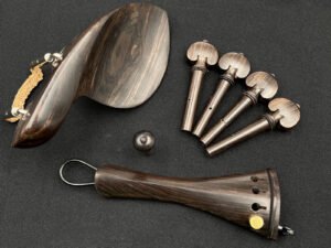 ZRE-AEVIOLIN 1 set High quality 4/4 violin Natural ebony wood accessories parts fittings,Tailpiece Tuning pegs Endpins Chin rest/Chin Holder