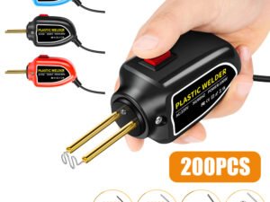 ZRE-AEPLWD 100W Portable Plastic Welder 110V/220V New Hot Air Gun Hot Stapler Plastic Welder Soldering Iron Nail Bumper Repair Car Tool Kit