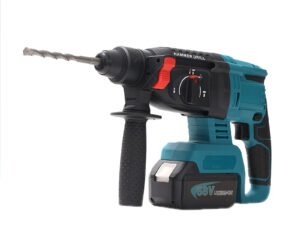 ZRE-AEELHMR 1350W Cordless Electric Rotary Hammer Drill Multifunction Hammer Impact Drill Set Power Tool With Accessories and 2 Battery