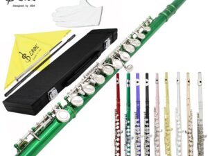 ZRE-AEFLUTE 16 Holes C Key Flute Western Concert Cupronickel Red Transverse Flute Woodwind Instrument With Case Screwdriver Cleaning Cloth