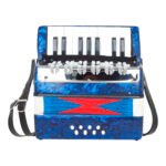 ZRE-AEACCRD 17 Key Professional Mini Accordion Educational Musical Instrument for Kids Adults