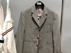 ZRE-AEMST & BLZR  Fashion Brand TB Thom Blazer Men Clothing Casual Gray Plaid Suit Slim Fit Men's Jacket Single Breasted Wool Winter Coat