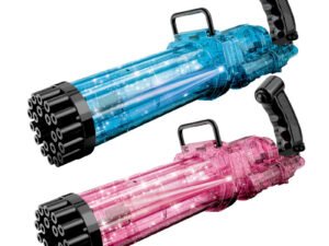 ZRE-AEBBLGN 21 Hole Gatling Bubble Gun Toy New Design Automatic Big Bubble Maker Blower Machine for Children Summer Soap Bubble Gun Bath Toy