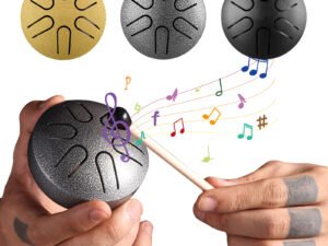 ZRE-AEDRM 3 inch 6 Notes Steel Tongue Drum Mini Ethereal Drum Percussion Instruments for Meditation Yoga Musical Education Christmas Gifts