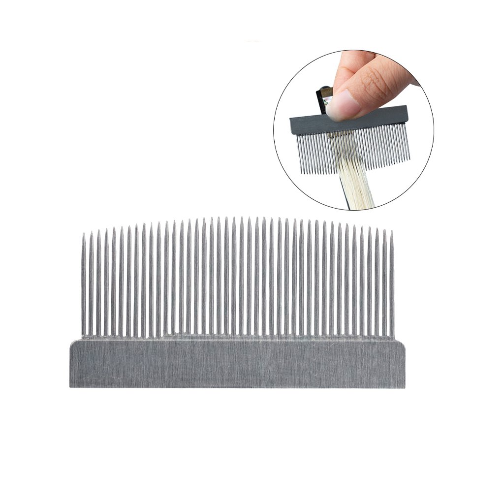 4-4-Violin-Bow-White-Mongolia-Horsehair-Horse-Tail-Comb-Stainless-Steel-Cleaning-Pin-Brush-For