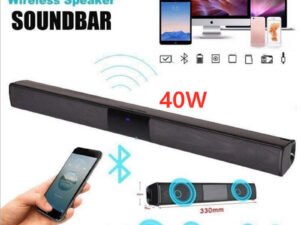 ZRE-AEHMTHTR 40W TV Soundbar Wired and Wireless Bluetooth Home Surround SoundBar for PC Theater TV Speaker with FM Radio Music Center Column