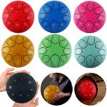 ZRE-AEDRM 6 inch Steel Tongue Drum Set Mini Hand Pan Drums ith Drumstick Carrying Bag Percussion Musical Instruments Drum Accessories