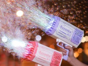 ZRE-AEBBLGN 88/69Holes Bubble Gun Automatic Bubbles Machine Rocket Gun Launcher Shape Blower Soap Toys For Kid Bubble Machine Party Supplies