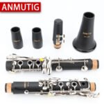 ZRE-AECLRNT ANMUTIG Bb Professional Clarinet 17 Key Hard Rubber Pipe Material Clarinete Instrument