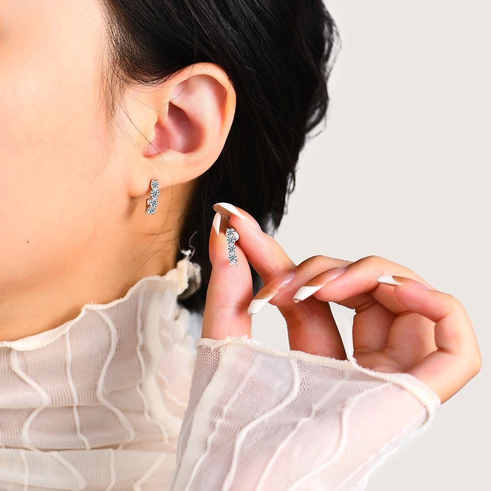 ATTAGEMS-New-in-Round-3-0mm-Moissanite-Hool-Earrings-Passed-Diamond-Test-Yellow-Rose-Plated-Stud