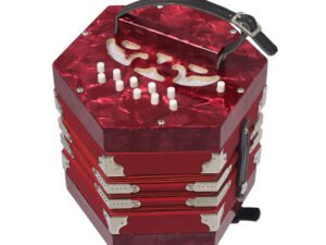 ZRE-AEACCRD Accordion Sweet Gift Carry Stable Performance Beautiful Sound Red Concertina Supply Stable Performance Musical Gear