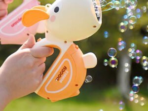 ZRE-AEBBLGN Bubble Machine Automatic Cartoon Animal Handheld Bubble Gun with Straps Party Game Toys Outdoor Wedding Toy Children's Day Gifts