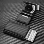 ZRE-AEKDWLT Carbon Fiber Card Holder Wallets Men RFID Black Magic Trifold Leather Slim Mini Wallet Small Money Bag Male Purses Wallet Women