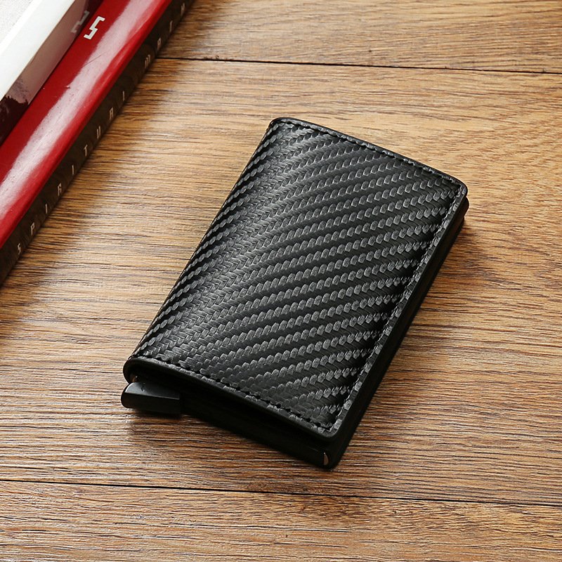 Carbon-Fiber-Card-Holder-Wallets-Men-RFID-Black-Magic-Trifold-Leather-Slim-Mini-Wallet-Small-Money