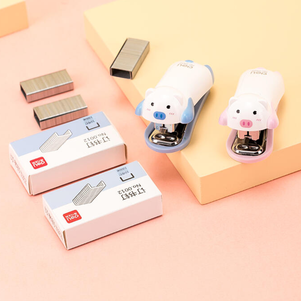 DELI-Cartoon-Mini-Stapler-Set-Stapling-Machine-With-1000-pcs-No-10-Staples-Office-School-Binding