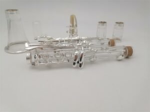 ZRE-AECLRNT High quality Clarinet acrylic transparent body golden plated Bb clarinet transparent clarinet