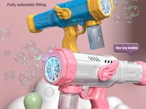 ZRE-AEBBLGN Kids Automatic Electric Bubble gun Rocket Bubble Machine blower Maker Soap Water Bubble Gun with LED Toy For Children wedding