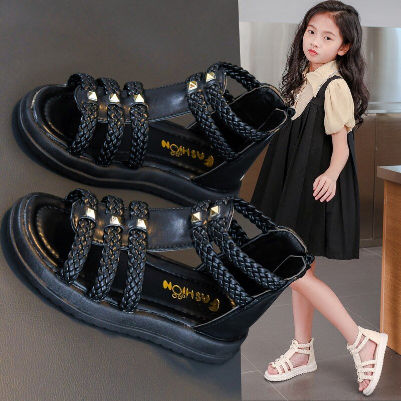 Kids-Summer-Sandals-for-Girls-2023-New-Versatile-Korean-Style-PU-Soft-Non-slip-Flat-Casual