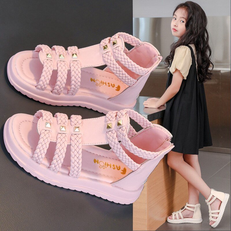 Kids-Summer-Sandals-for-Girls-2023-New-Versatile-Korean-Style-PU-Soft-Non-slip-Flat-Casual