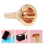 ZRE-AETUBA Large Mouthpiece Instrument Tuba Accessory Brass Fittings Supply Gold Plated Delicate Student Flute Accessories