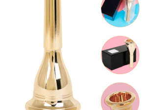 ZRE-AETUBA Large Mouthpiece Tuba Accessory Instrument Supply Brass Instruments Medium Gold Plated Delicate Man Fittings