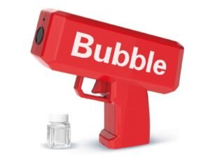 ZRE-AEBBLGN New Electric Bubble Machine Black Outdoor Toy Bubble Gun Children Automatic Bubble Blowing Toys Gun Fan Combo Function