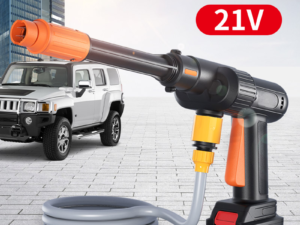 ZRE-PRWSHR Pracmanu Electric Washer Gun Wireless High Pressure Car Washing Gun Portable High Pressure Washer Foam 21V Battery Washing Tools