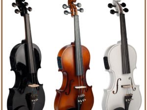 ZRE-AEVIOLIN Professional Acoustic Violin With EQ Installation 4/4 Solidwood Fiddle Set W/ Rosin Audio Cable Brazilwood Bow Canvas Case