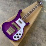 ZRE-AEGTR Purple Flame Four String Electric Bass Guitar Package Free Shipping