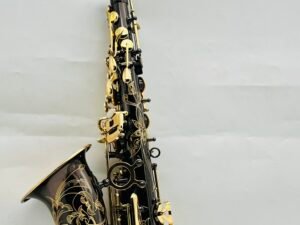 ZRE-AESXPH Real Pictures YAS-875EX Alto Saxophone Eb Tuner Black Nickel Plated Gold Carved Body Professional Woodwind With Case Accessories