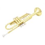 ZRE-AETRMPT SLADE Professional Trumpet Bb B Flat Brass Instrument 2 Color Trompete With Case Strap Mouthpiece Musical Instrument Accessories
