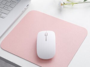 ZRE-AEMOUSE Simple Solid Color PU Leather Mouse Mat Anti-slip Waterproof 21*25cm Mouse Pad School Family Supplies Desk Set Computer