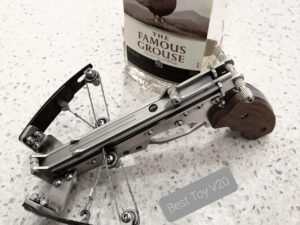 ZRE-AESHTNG V20 mini toy metal bow fast shooting children's toy overall stainless steel solid wood handle hunting bow Toy models