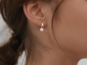 ZRE-AEERING VENTFILLE Silver Gold Color Pearl Hoop Earrings for Women Girl Gift Wedding Party Clasp Jewelry Dropshipping Wholesale