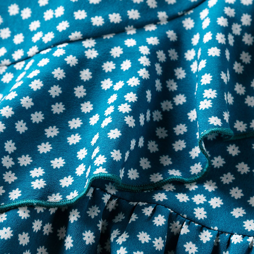 Women-s-Polka-Dots-Floral-Bow-Short-Loose-Lrregular-Ruffled-Half-Skirt