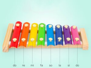 ZRE-AEXYPH Xylophone And Drum Sticks 8 Keys Wooden Xylophone Juguetes Percussion Instruments Funny Kids Music Instrument Education Toys