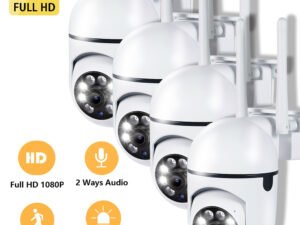 ZRE-AECMR 1/4PCS Outdoor Cameras 1080P PTZ Wifi Video FHD Wireless Surveillance IP Monitor Security Protection Smart Auto Tracking Home