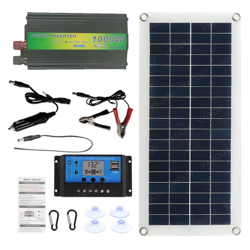 1000W-Inverter-Solar-System-30W-Solar-Panel-Kit-Complete-with-Controller-12V-Solar-Power-Battery-Charge