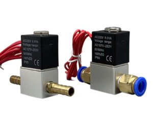 ZRE-AEPNETLS 12V 24V 220V Pneumatic Electric Solenoid Valve 2 Position 2 Port Normally Closed Air Magnetic Valve 6mm 8mm Hose Barb Connection