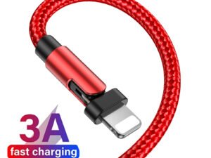 ZRE-AECHRDC 180 Degree Rotate Fast Charging USB Charger Cable For iPhone 14 13 12 11 Pro Max X XS XR 6s 7 8 Plus SE Origin Data Cord Wire 2m