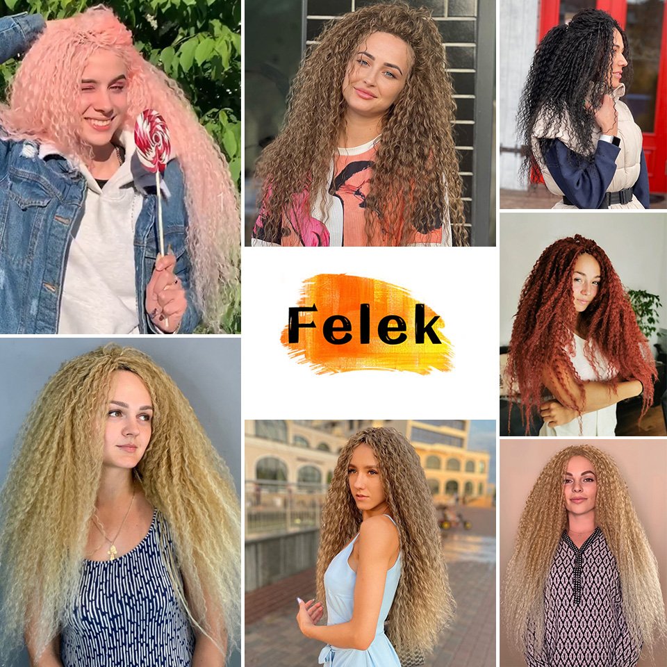 20-30-Inch-Afro-Curl-Kinky-Curly-Crochet-Braiding-Hair-Extensions-Brazilian-Braids-Synthetic-Ombre-Pink