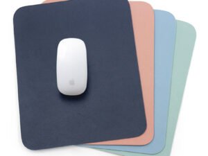 ZRE-AEMOUSE Simple Solid Color PU Leather Mouse Mat Anti-slip Waterproof Mouse Pad School Supplies Office Accessories Desk Set 25*21cm