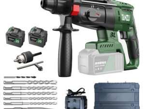 ZRE-AEELHMR 21V Brushless Motor Electric Hammer Cordless Drill Impact Driller Multifunction Rotary Rechargeable Power Tool With Battery