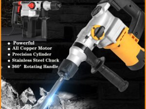 ZRE-AEELHMR 2200W 220V Multifunctional Tool Electric Hammer/Drill/Electric Pick Home Portable Industrial Grade High Power Electric Hammer