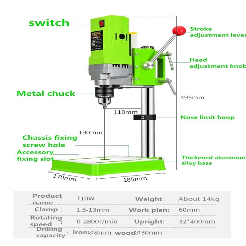220V-710W-Mini-Bench-Drill-Electric-Bench-Drilling-Machine-Metal-Making-Drilling-Drill-Chuck-1-13mm