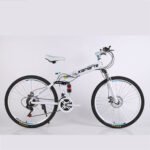 ZRE-AECYCL 24 26 Inches Folding Mountain Bike Carbon Steel Double Disc Brake Shock Absorbent Variable Speed Bicycle Frame Men And Women