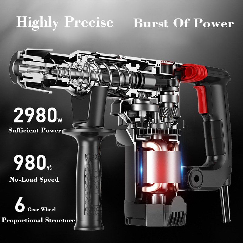 2400W-Multifunction-Rotary-Electric-Hammer-Electric-Pick-Impact-Drill-Set-220V-Heavy-Duty-Concrete-Electric-Hammer