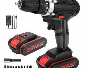 ZRE-AEELDRILL 36V 1000W Electric Impact Drill 2 in 1 Electric Cordless Lithium-Ion Battery Mini Electric Power Screwdriver 2 Speed Power Tools