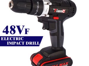 ZRE-AEELDRILL 48VF Mini Cordless Electric Drill Impact Drill Drill Wrench Electric Screwdriver Set with LED 2 Speed Battery Set