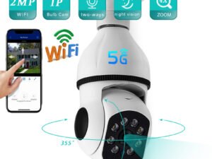 ZRE-AECMR 5G 2MP E27 Lamp Bulb Camera Indoor Wifi Security Camera Night Vision Full Color Human Automatic Tracking Video IP Socket Monitor